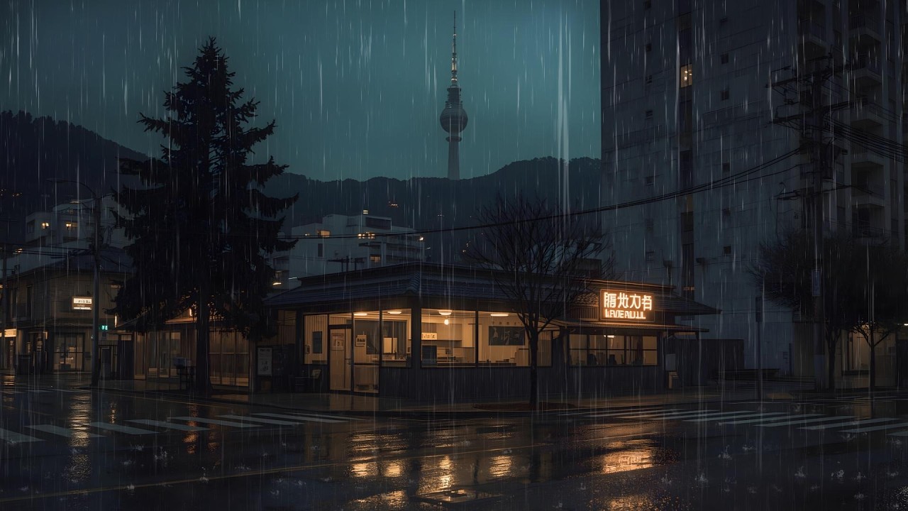 Late Night Rain Anime ☔ Cozy Lofi Chill for Sweet Dreams