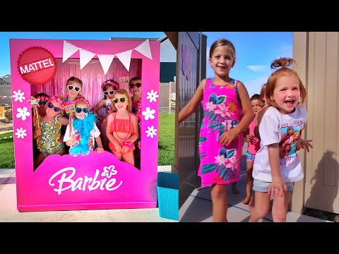 4 YEARS OLD!! Barbie Dream Backyard for Adleys Birthday Party 🥳
