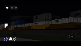 Unexpected trade meet 2 BNSF stack train 
