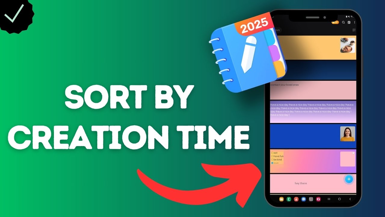 How to Sort Notes by Created Time in Easy Notes (Chronological Order ...