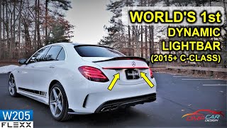DYNAMIC TRUNK LIGHTBAR installed on 2015+ Mercedes W205 C-Class Sedan
