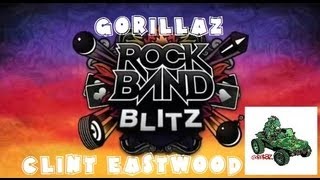 Gorillaz - Clint Eastwood - Rock Band Blitz Playthrough (5 Gold Stars)(REMOVED AUDIO)