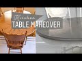 OLD Kitchen Table Makeover Light Grey Stain | beginner friendly, step by step how to