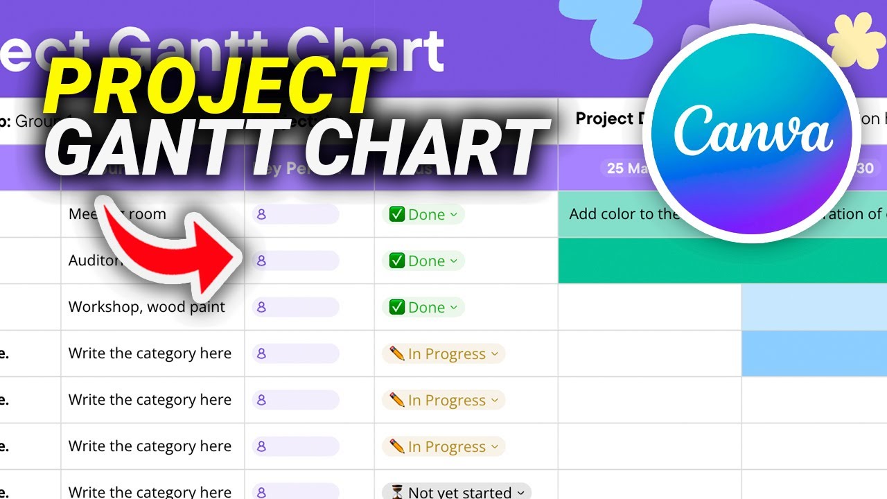 How To Make a Project Gantt Chart in Canva Fast - YouTube