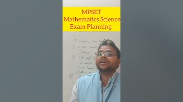 MPSET Mathematical Science Exam Planning #mpset #csirnet #csirnetmathematicalsciences #csirnet2021
