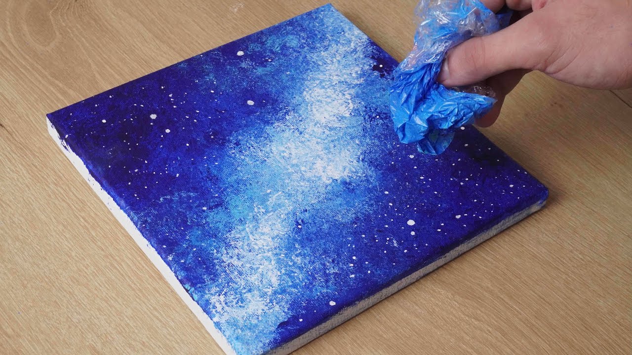 Galaxy Acrylic Painting Tutorial for Beginners | Galaxy Painting ...