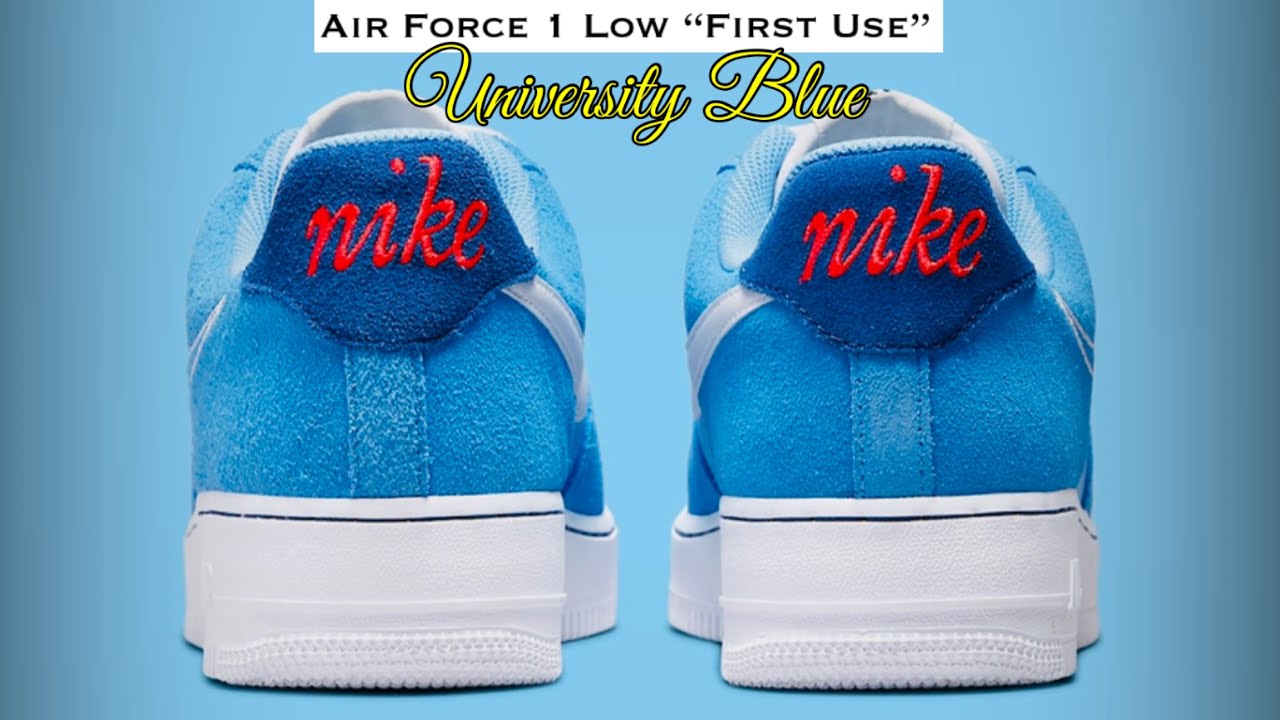 UNIVERSITY BLUE 2021 Air Force 1 Low First Use DETAILED LOOK