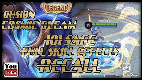 Gusion Legend Skin Cosmic Gleam Script | Full Skill Effects And Recall | Mobile Legends Bang Bang
