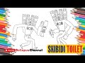 🎨🚽Titan Speakermen in War - Skibidi Toilet Coloring Adventure | Octopus Channel Coloring