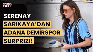 Serenay Sarıkaya'dan oy kullanırken Adana Demirspor sürprizi