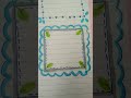 DOODLES FRAMES 💜📝✨✨💚||#shorts #viral