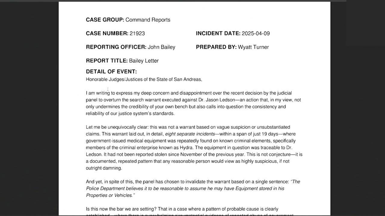 Nino Reacts to DOJ Refusing an Arrest Warrant Written By John Bailey Over One Sentence! | NoPixel RP