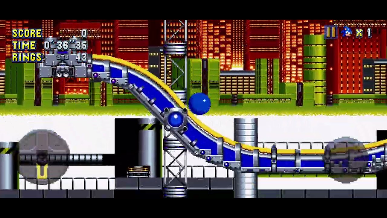 sonic mania plus android (cooler sonic mod) gameplay chemical plant 