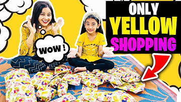 Shopping Only Yellow Color Things💛Yellow Color Challenge💛Colour Challenge💛Samayra Narula