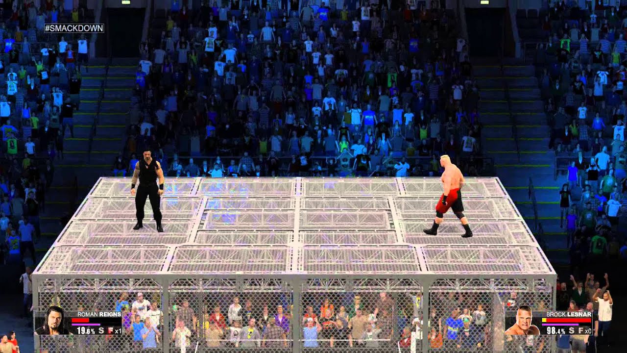 WWE 2K15 XBOX ONE - BROCK LESNAR VS ROMAN REIGNS - HELL IN A CELL EPIC MATCH