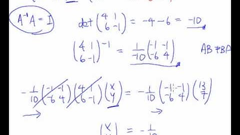 Using matrices to solve simultaneous equations