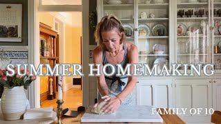 A Day in the Life of a Mom of 8 | Homemaking, Baking & Summer Days