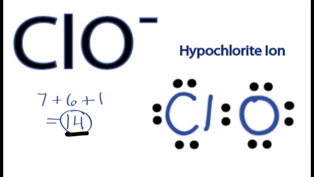 ClO- Lewis Structure - How to Draw the Lewis Structure for ClO- - YouTube