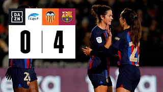 Valencia Femenino vs FC Barcelona (0-4) | Resumen y goles | Highlights Liga F