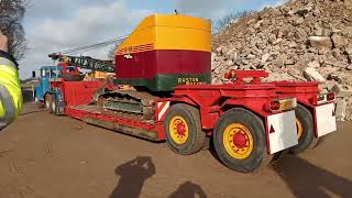 Moving the Ruston Bucyrus 10 RB Dragline to it&#39;s new owner and home with a SCANIA 110 + Lowboy