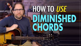 How to actually USE dominant chords in a composition - Diminished 7 & Half - Guitar Lesson EP413