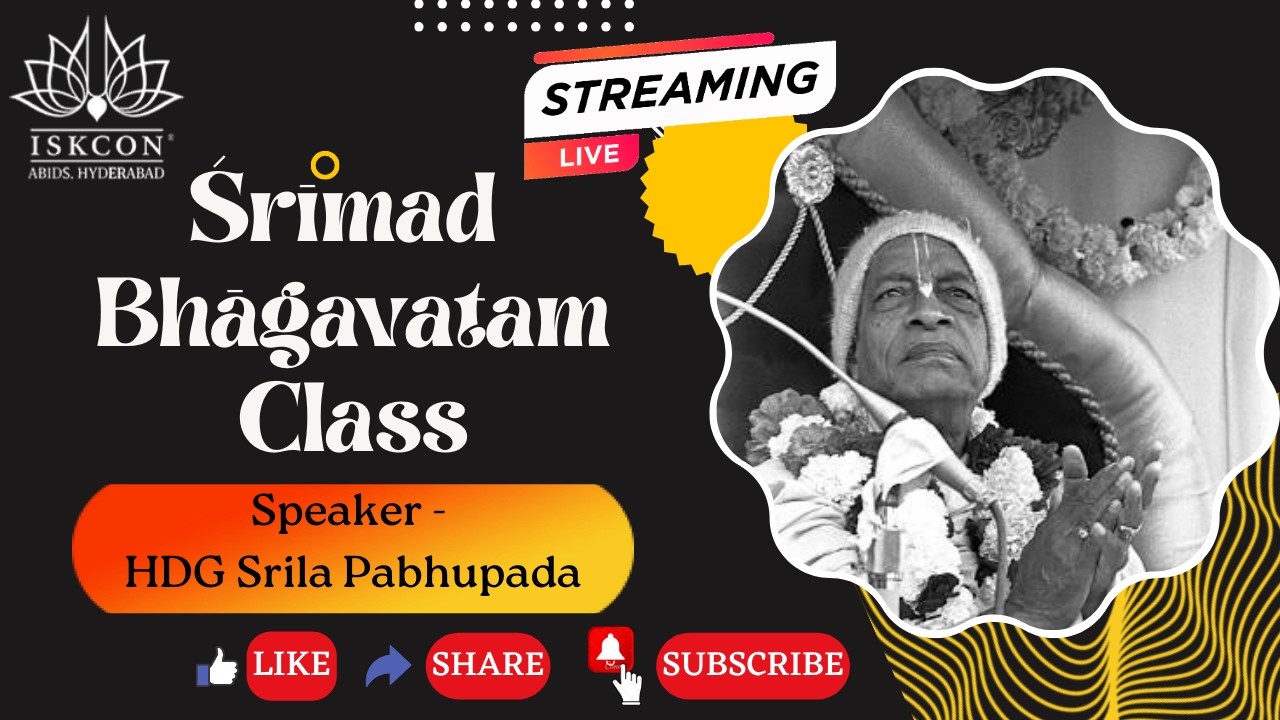 Srila Prabhupada Class | SB 1.07.23 | 20-09-1976 Vrindavana | 05-03-2026 | ISKCON Abids Hyderabad