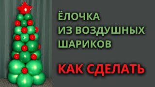 Елка из шаров. Как сделать новогоднюю елочку из воздушных шариков своими руками