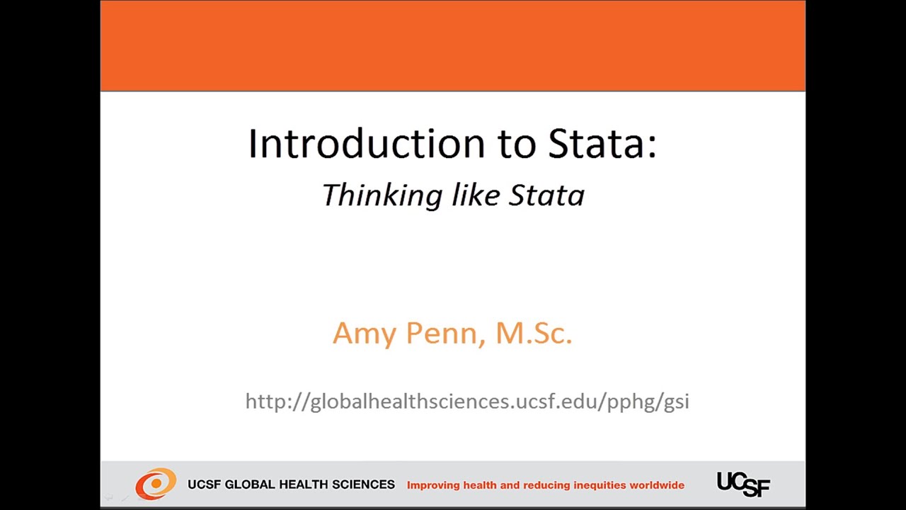 Introduction to Stata - Thinking like Stata