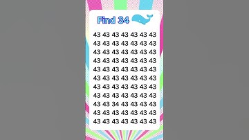 Check observation skill 18: only 7% people can find the number in 5 sec #shorts #spotthedifference