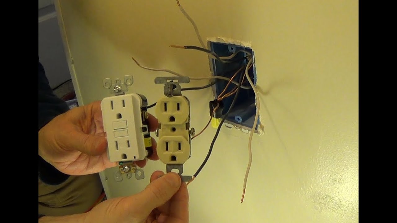 How to Install a Ground Fault Circuit Interrupter (GFCI ... wiring multiple outlets 