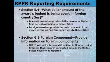 Two Reporting Requirements to Take Note of in the RPPR