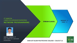 JAVA INPUT / OUTPUT STREAMS | NETWORK PROGRAMMING