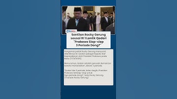 Reaksi Rocky Gerung saat Qodari yang Dianggapnya Rusak UU Jadi KSP: Prabowo Siap-siap 3 Periode Dong