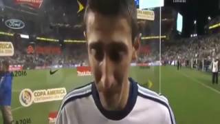 Angel DiMaria Crying After Big Argentina Win Over Chile - Copa America Centenario
