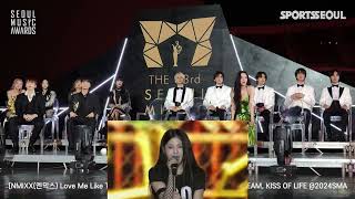 33rd SMA (Seoul Music Awards) idols reaction to NMIXX