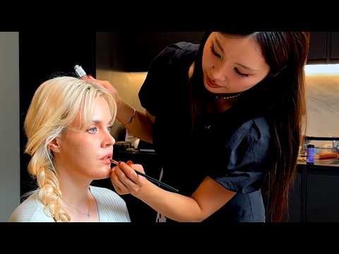 ASMR Summer Makeup Look with Pro Korean Makeup Artist