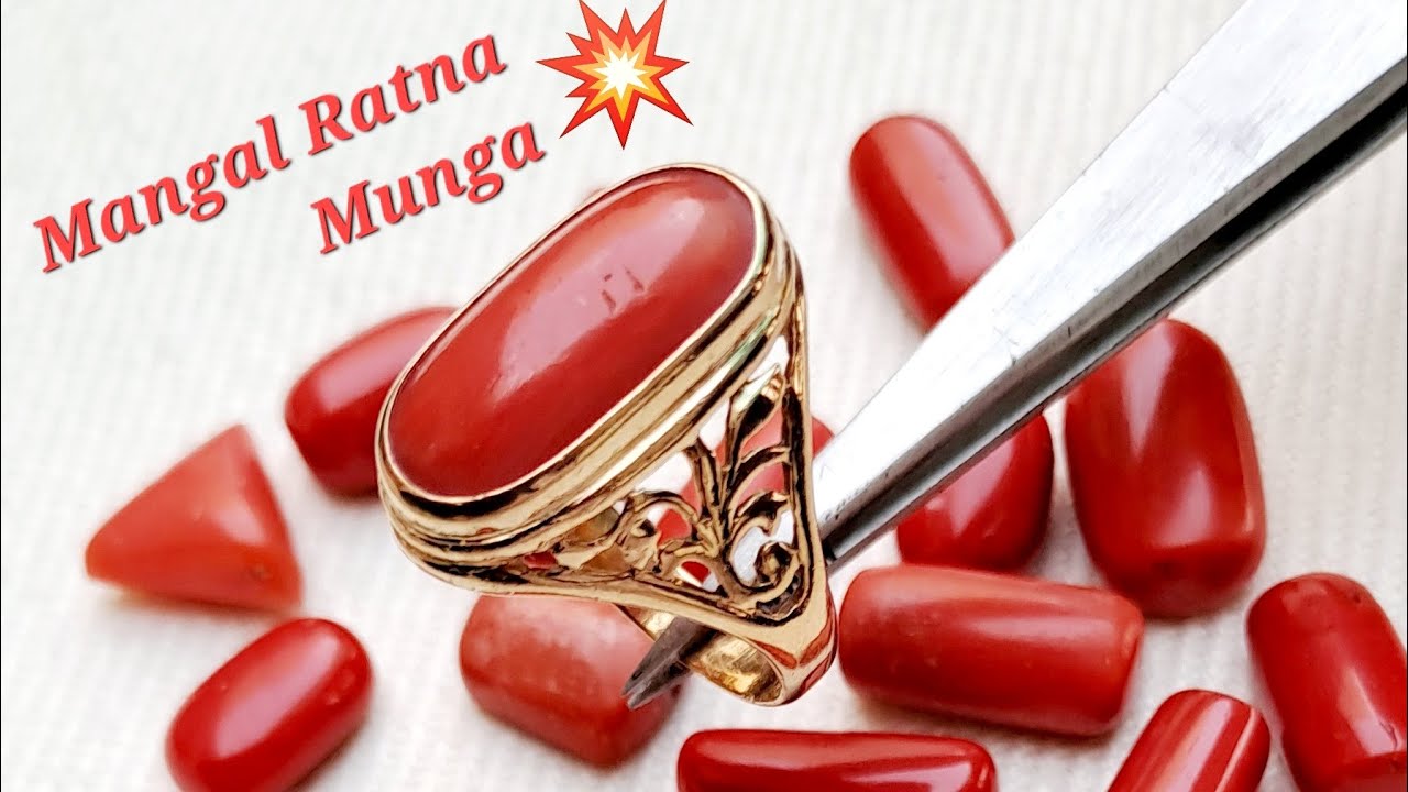 Healing gemstone for Mangal dosh @  https://shop.coral.org.in/coral-gemstone-exporters-moonga-online/best-q… |  Gold ring designs, Coral stone ring, Coral jewelry set