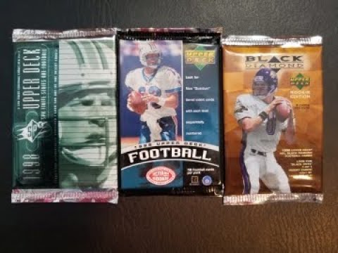 THREE 1998 UPPER DECK FOOTBALL PACKS! Jerry Rice, Emmitt Smith, Reggie ...