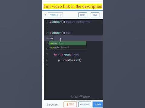 coding practice 13B || numbers in right angled triangle 3 || NXT WAVE ...