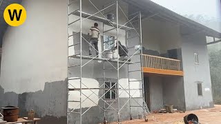 Young girl renovates a dilapidated house in the countryside MrWu