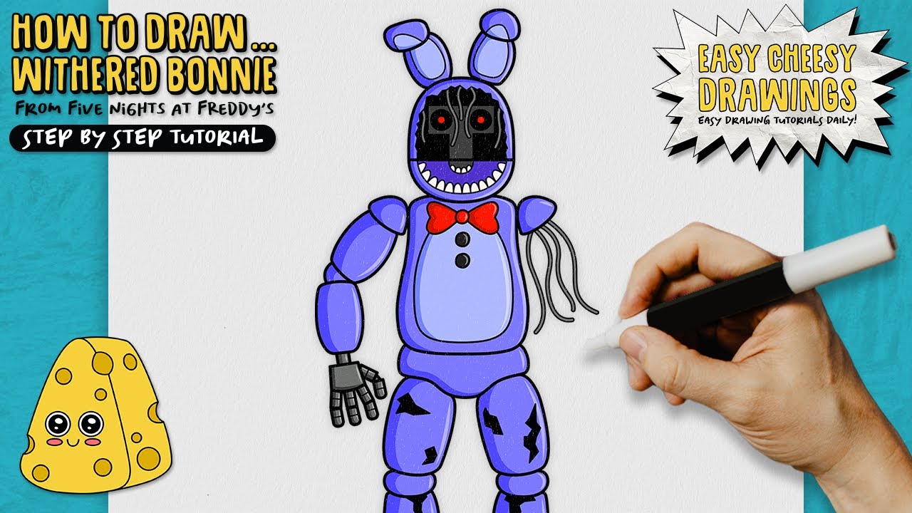 How to Draw Withered Bonnie  Five Nights at Freddy's 