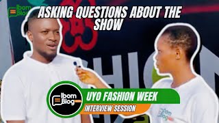 Ibomblog Media interview session AT UYO FASHION WEEK (Day 1)  #uyofashionweek #johnnydrille