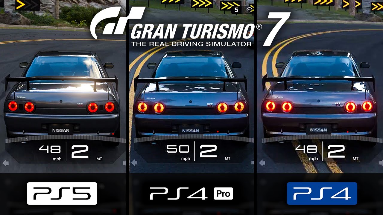 Gran Turismo 7 Graphics Comparison (PS5/PS4 Pro/PS4) 