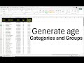 How To Create Generate Age Categories and Groups in Excel: Step-by-Step Guide