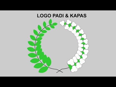 Cara Desain  Logo  Padi dan Kapas di  CorelDRAW  YouTube