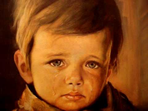 Scary Crying Boy GHOST CURSE. Most haunting painti...