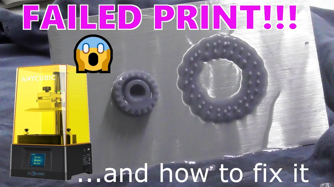 femte moral Forbigående Anycubic Photon Mono failed print and better design to fix it! - YouTube