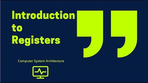 Introduction to Registers in computer system Architecture | Digital electronics lectures