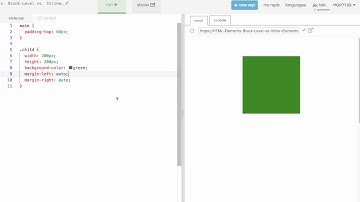 Horizontal Alignment of Block and Inline Elements in CSS