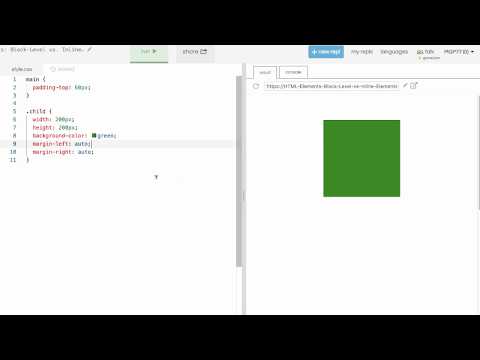 Horizontal Alignment of Block and Inline Elements in CSS